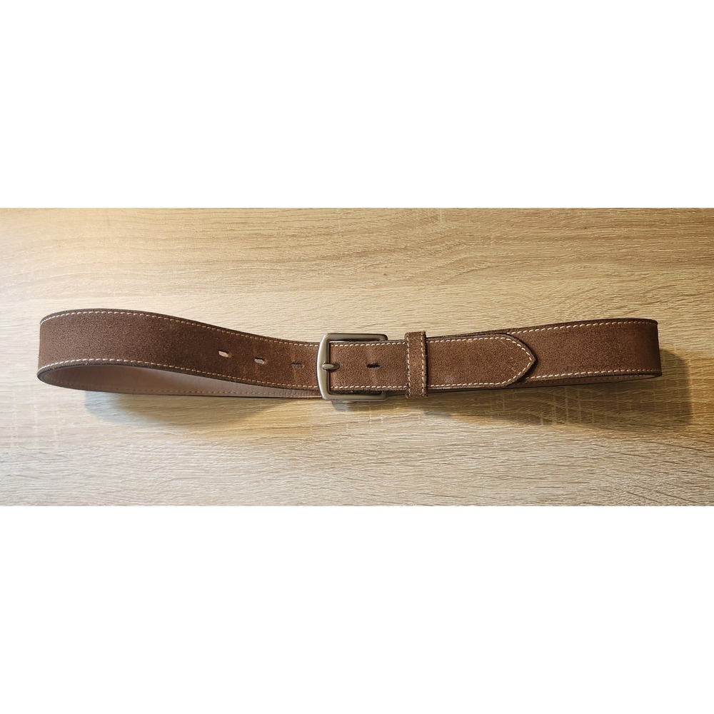 Banana Republic Light Dusty Tan Suede Leather Belt Solid Brass Buckle 32 Turkey
